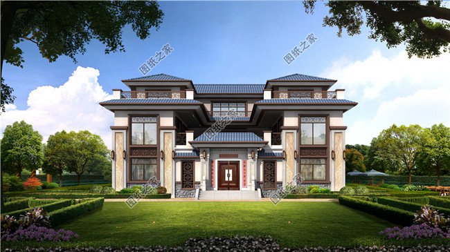 10款新中式別墅房屋效果圖大全，越看越喜歡