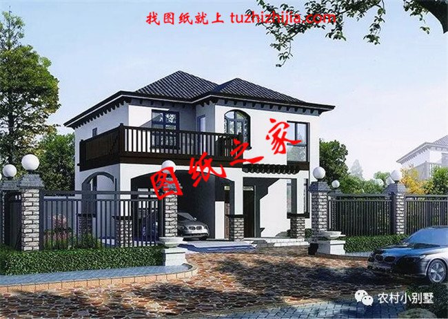 誰說農村小別墅花費高，這款二層帶車庫自建房20萬以內都能建