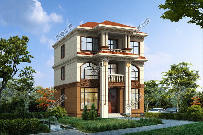 三層新農村自建小戶型正面圖