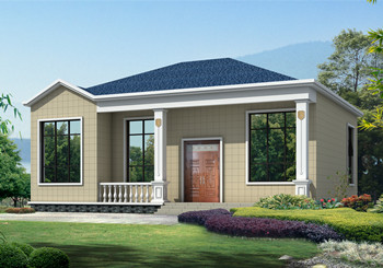 簡(jiǎn)單一層四開間小別墅設(shè)計(jì)圖片，4臥2廳帶玄關(guān)