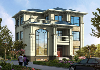 三層帶地下室+旋轉(zhuǎn)樓梯別墅設(shè)計(jì)圖紙，復(fù)式挑空客廳