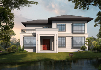 170平方米二層歐式小洋樓房設計圖，外觀簡約大氣，戶型簡單實用