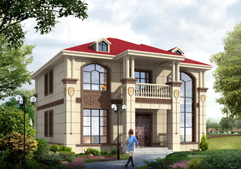 面寬13米二層新農村別墅自建房設計圖，功能實用，外觀大氣