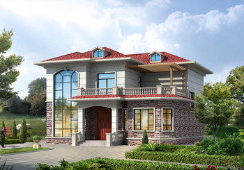 精致的農(nóng)村二層別墅自建房設(shè)計(jì)方案圖，不帶廚房餐廳戶型