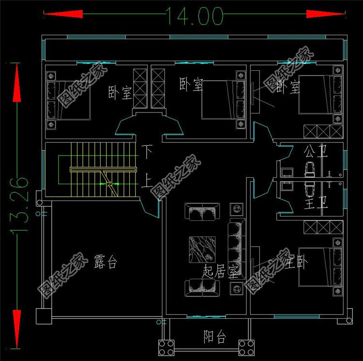 兩層歐式別墅二層設計方案