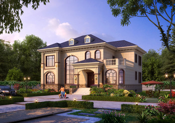 帶地下室的二層復式鄉村別墅設計圖紙，有酒窖、家庭影院室等