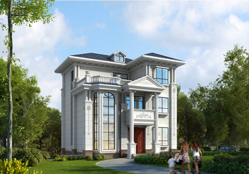 120平農(nóng)村三層自建房屋設(shè)計(jì)圖，旋轉(zhuǎn)樓梯復(fù)式別墅戶型方案