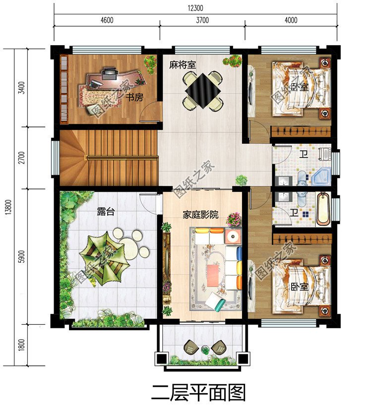 農(nóng)村最好看兩層小樓圖及全套CAD施工圖紙，新中式風(fēng)格，簡潔大氣