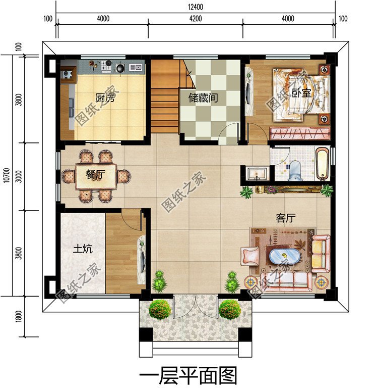 新中式三層樓房設計圖，外觀精致布局也是相當的樸實