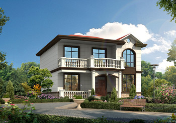 100平內簡單精致的小戶型自建房二層設計圖,旋轉樓梯