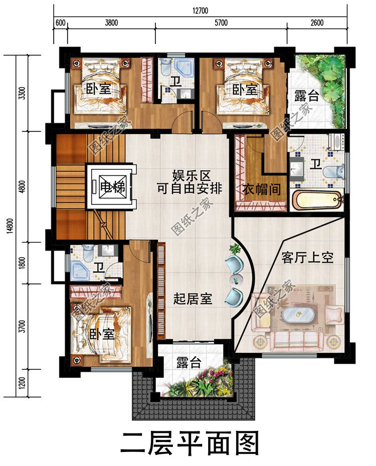 人氣頗高的三層新中式別墅方案，五種戶型，五種尺寸