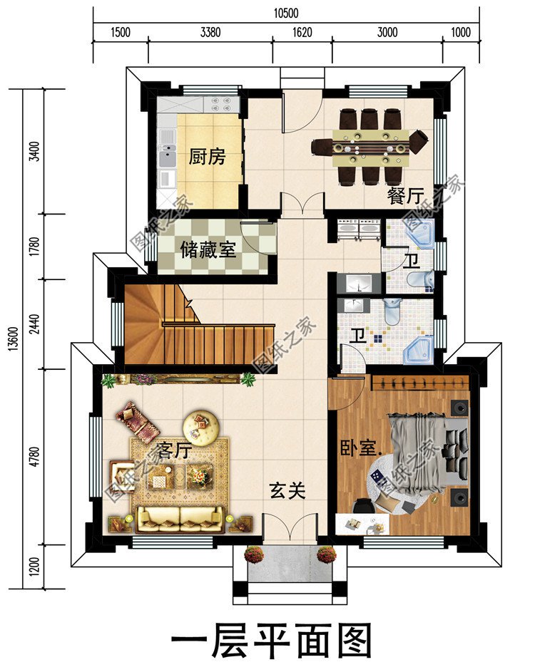 115平方米農(nóng)村三層別墅設(shè)計(jì)圖,預(yù)算30萬(wàn)左右