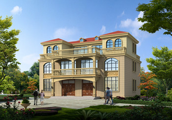 堂屋共用的三層兄弟別墅設計圖，倆兄弟合建這樣設計