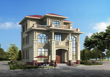 農村二層半樓房效果圖及全套設計圖紙,自建房簡單實用