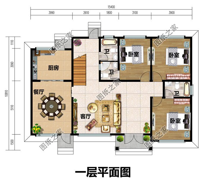 27萬二層自建別墅設計圖