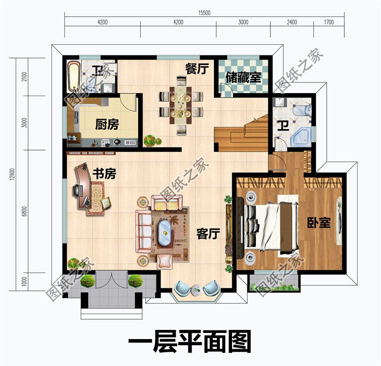 兩層半別墅設計圖