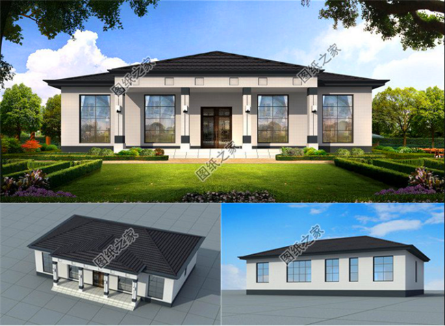 一層四間現代農村自建房，造價超級低，親戚來了都說好