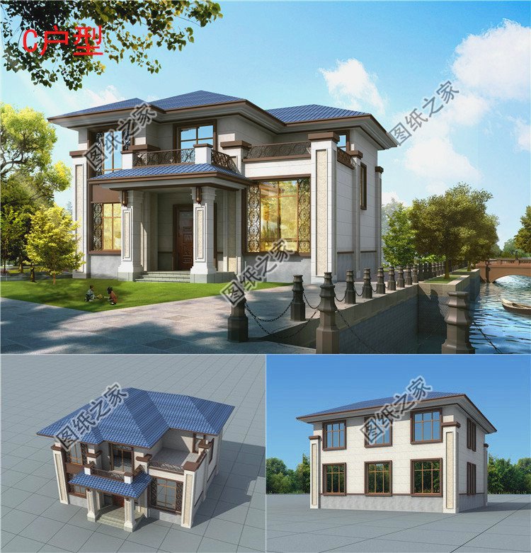 3款農(nóng)村二層小樓設(shè)計(jì)圖，誰(shuí)看誰(shuí)說(shuō)好，造價(jià)13萬(wàn)元左右