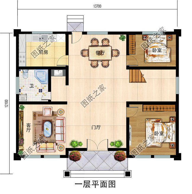 新中式農(nóng)村自建二層別墅設(shè)計(jì)圖紙，這樣建的房子老人孩子都喜歡