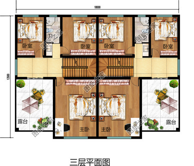 適合兄弟二人合建的雙拼別墅設計圖，經濟實用，蓋好后驚艷全村