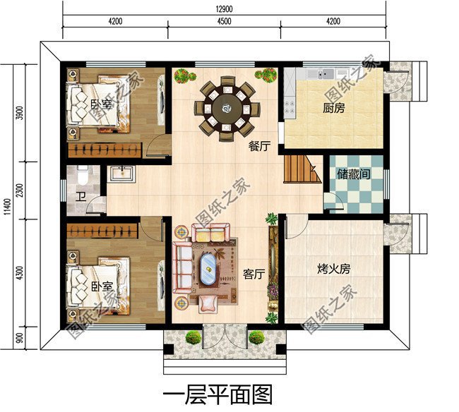 推薦：6套鄉(xiāng)下建房一層戶型圖，造價(jià)15萬，2026年最新設(shè)計(jì)
