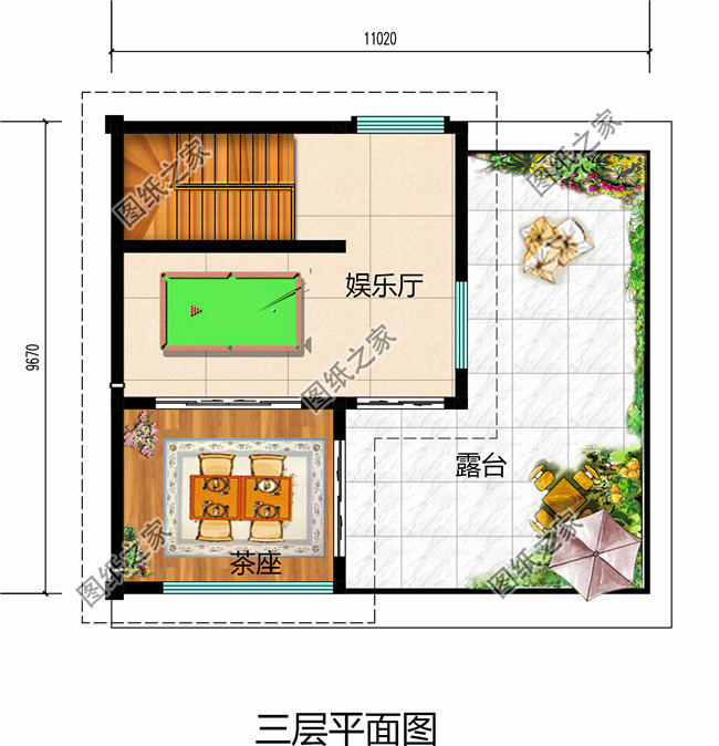 簡單大氣三層別墅設計圖，看完我也想回家建房