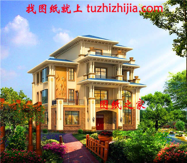 3款三層半四層別墅設計圖紙，造價50萬左右，布局簡直沒得挑