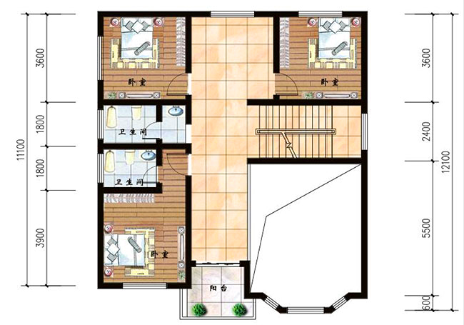 農村120平方二層小樓圖，不用借錢就能建，忍不住推薦
