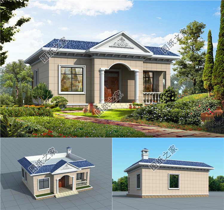 農村90平方米一層房子設計圖，每款不超10萬，再也不用為小宅基地發愁