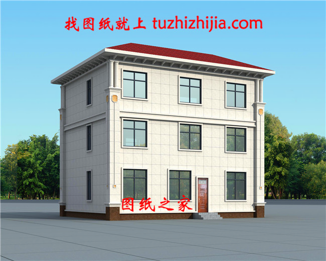 農村新式三層樓圖片，造價最低25萬，做村里最靚的房