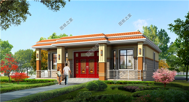 現(xiàn)代農(nóng)村一層平房圖片，簡(jiǎn)單漂亮，保證讓你眼前一亮