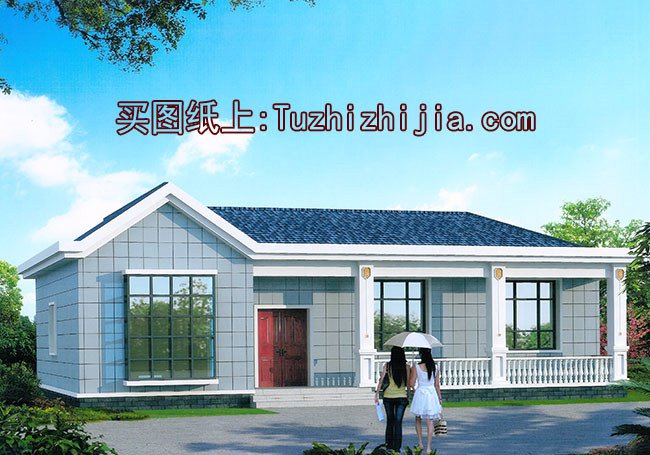 一層簡約自建房設(shè)計圖紙，造價不高，父母養(yǎng)老正合適