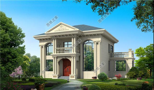 歐式二層房子設(shè)計圖，三代不過時，建了親戚朋友都羨慕