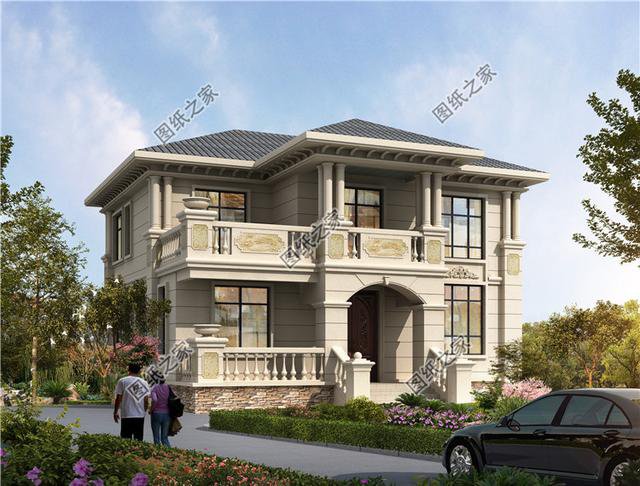 歐式二層房子設(shè)計圖，三代不過時，建了親戚朋友都羨慕