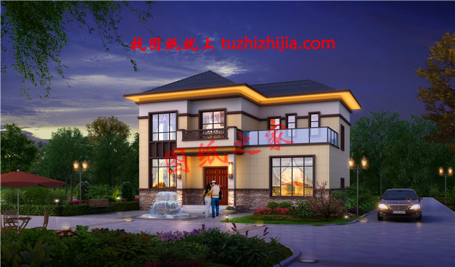 農村20萬二層樓房圖片大陽臺，居住舒適，親戚看了都想建