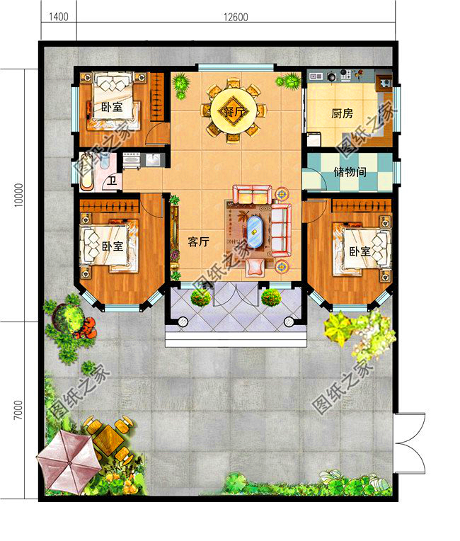 農(nóng)村120平米一層自建房圖，最低造價(jià)僅10萬(wàn)，不建還在等什么