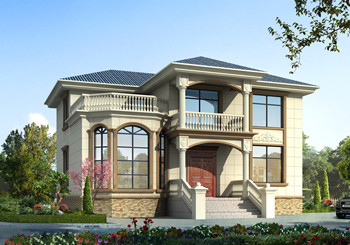 時尚漂亮的二層小洋樓設計圖，設計師建房都選這個方案