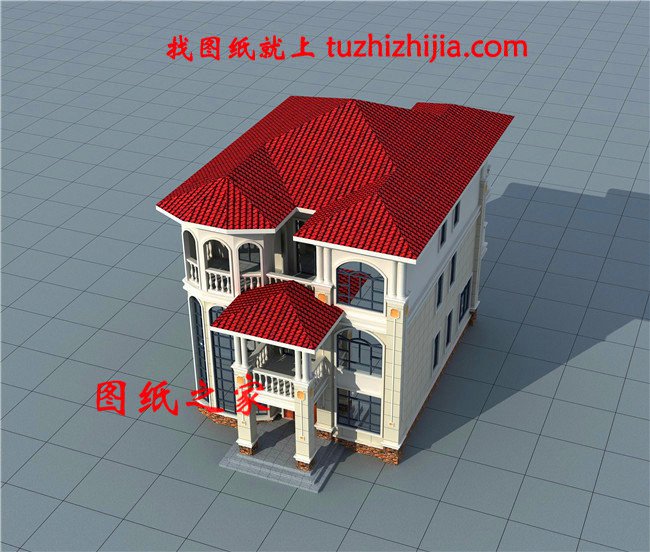 農村三間三層自建房圖，外觀時尚布局講究，經得起時間的考驗