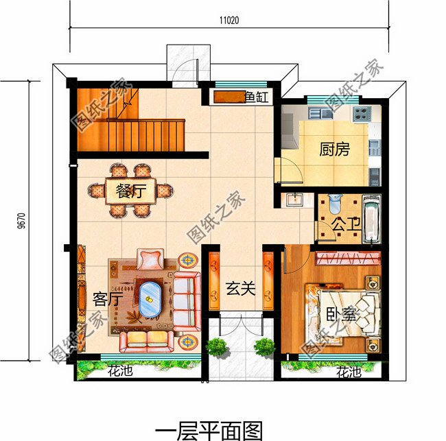 農村三間三層自建房圖，外觀時尚布局講究，經得起時間的考驗