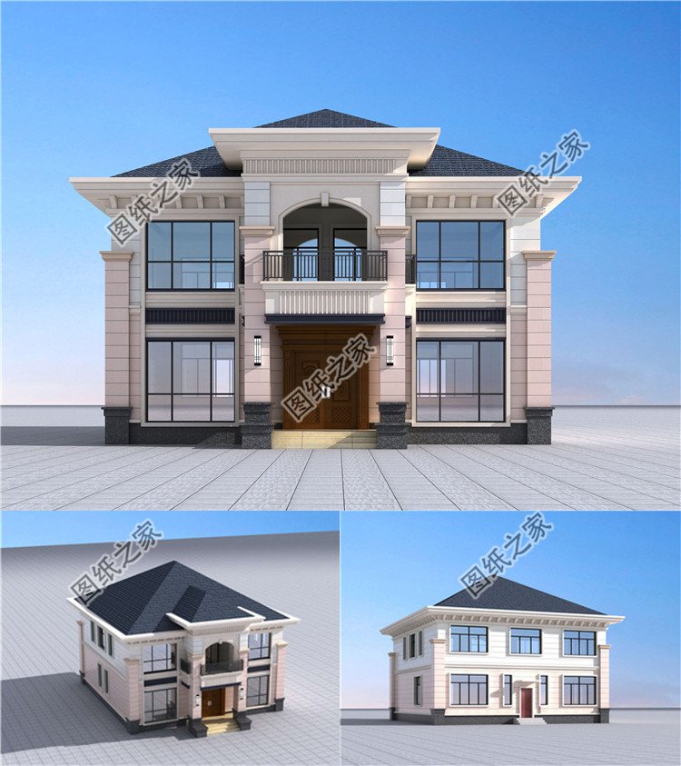 雅致簡歐風二層別墅效果圖