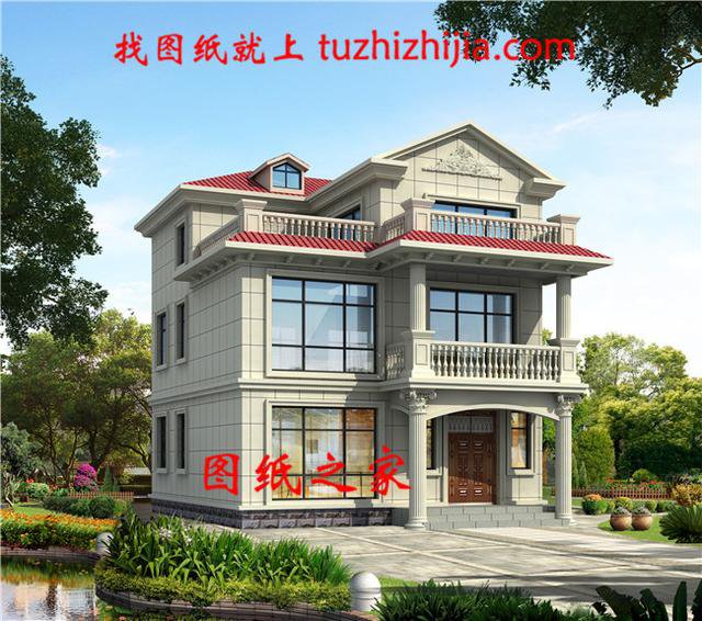 農村三層帶陽臺外觀圖，時尚大氣，我都想建了