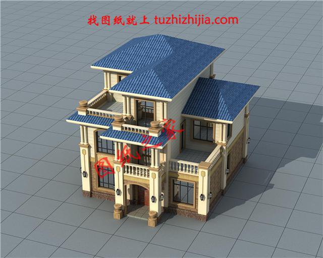 農村三層帶陽臺外觀圖，時尚大氣，我都想建了