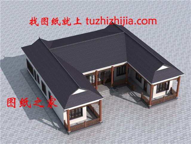 農(nóng)村一層自建房帶小院，帶效果圖和戶型圖，建房前必看