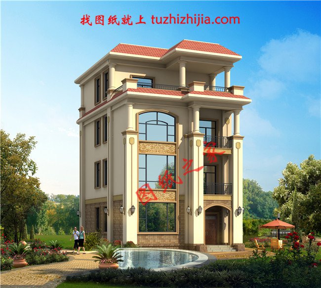 8*12自建房設計圖，外觀洋氣，簡單實用