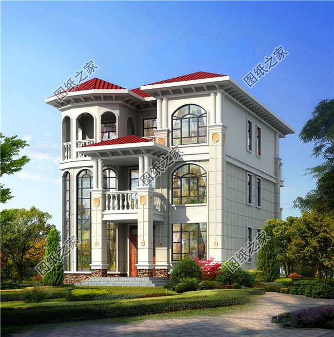 4套三層帶陽臺別墅設計圖，準備建房的朋友可千萬別錯過