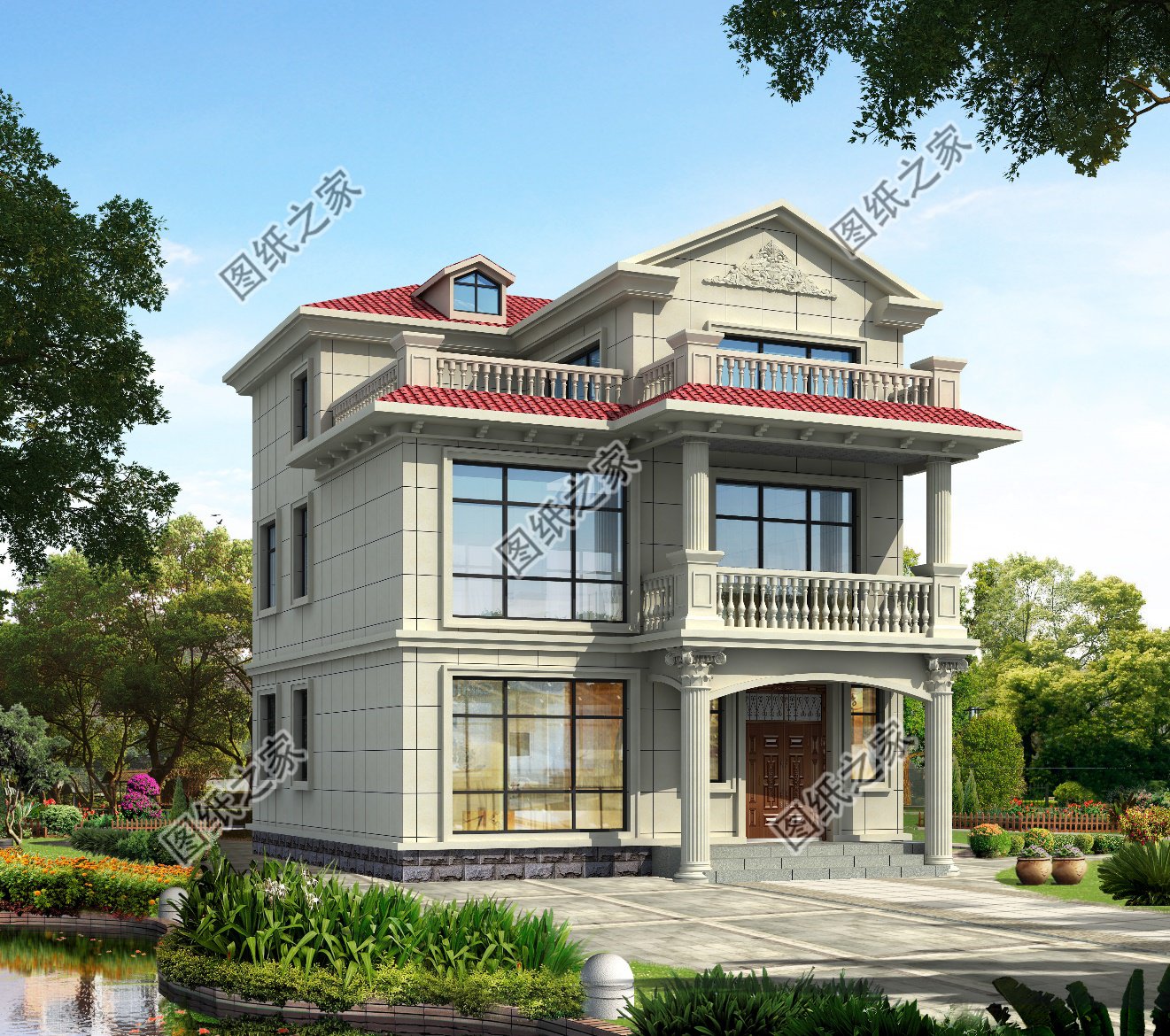 4棟不同風格的鄉村美墅，占地百平左右，小基地也能建，照樣驚艷