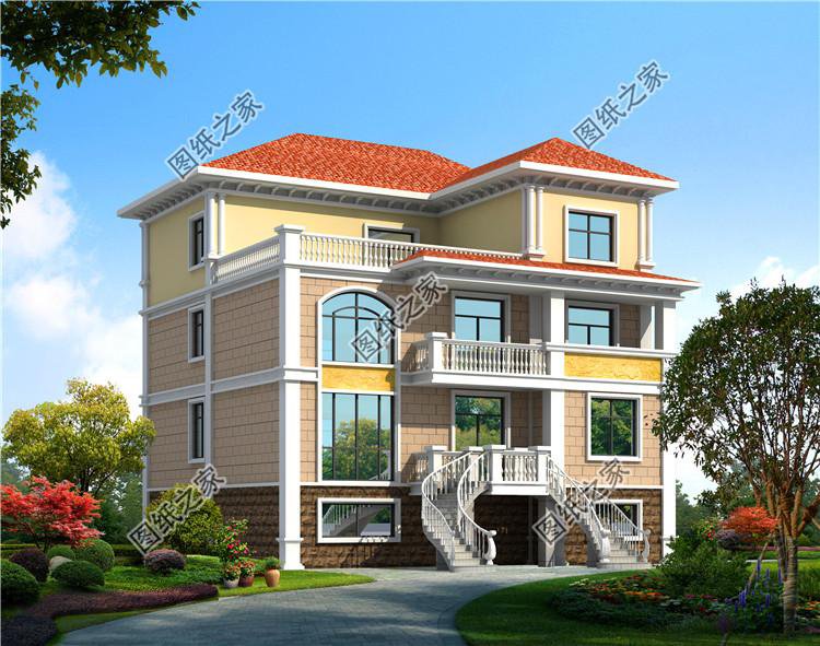 南方農村三層半房屋圖，外觀時尚大氣，這才是五年內最好的投資