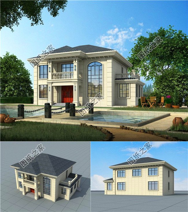 四套農村30萬元二層小樓圖，大面積住宅用戶你們的福利來啦