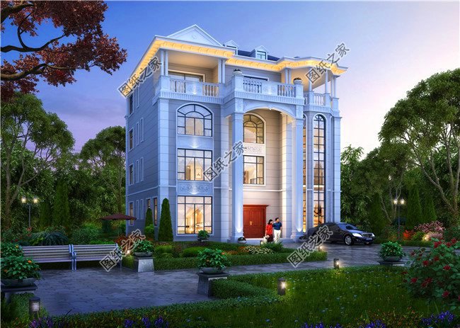 五套四層超豪華別墅外觀圖，這樣的房子簡直太帥啦！