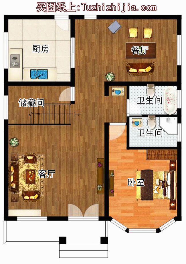 農(nóng)村90平米二層設(shè)計(jì)圖，小宅基地蓋起來(lái)照樣驚艷